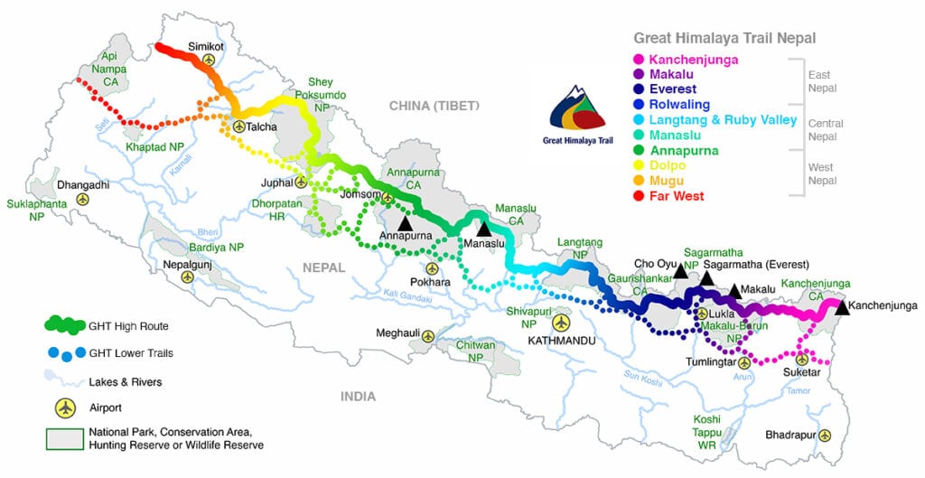 Great Himalaya Trail Map